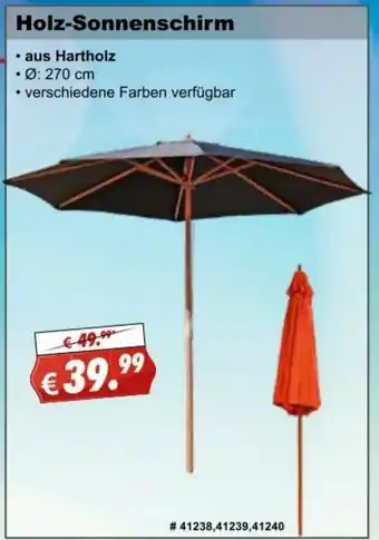 Stabilo Fachmarkt Holz Sonnenschirm Angebot