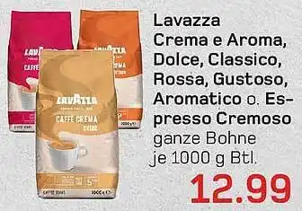 akzenta Lavazza crema e aroma, doce, classico, rossa, gustoso, aromatico oder espresso cremoso Angebot