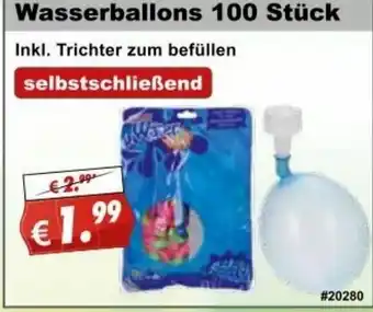 Stabilo Fachmarkt Wasserballons 100 Stück Angebot