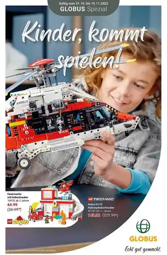 Globus Lego technic airbus h175 rettungshubschrauber oder lego duplo feuerwache mit hubschrauber Angebot