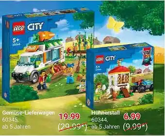 Globus Lego city gemüse-lieferwagen 60345 oder hühnerstall 60344 Angebot