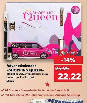 Kaufland Adventskalender „shopping queen“ Angebot