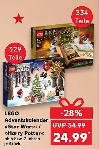 Kaufland Lego adventskalender „star wars“ oder „harry potterr“ Angebot