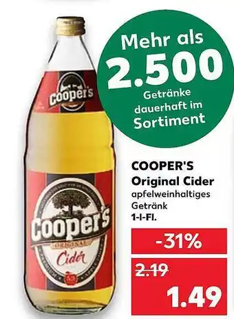 Kaufland Cooper's original cider Angebot