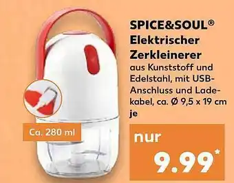Kaufland Spice&soul elektrischer zerkleinerer Angebot
