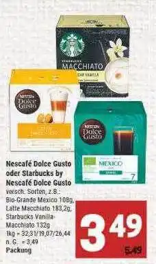 Marktkauf Nescafé dolce gusto oder starbucks by Angebot