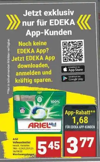 Marktkauf Ariel vollwaschmittel Angebot