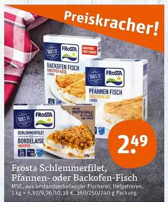 tegut Frosta schlemmerfilet, pfannen- oder backofen-fisch Angebot