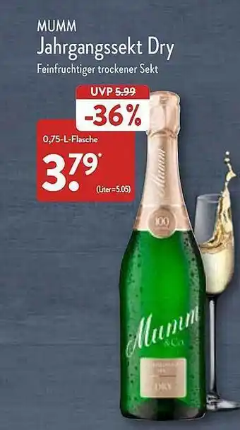 Aldi Nord Mumm jahrgangssekt dry Angebot