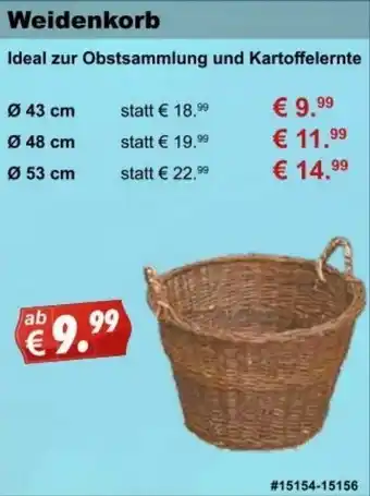 Stabilo Fachmarkt Weidenkorb Angebot