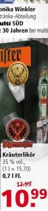 Multi Markt Jägermeister kräuterlikör Angebot