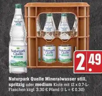 Scheck-in-Center Naturpark quelle mineralwasser still, spritzig oder medium Angebot