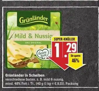 Scheck-in-Center Grünländer in scheiben Angebot