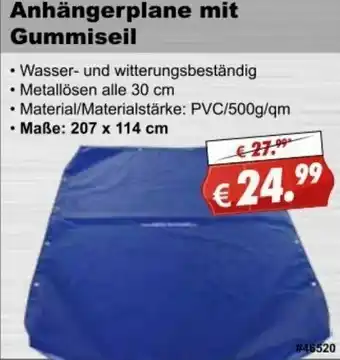 Stabilo Fachmarkt Anhängerplane mit Gummiseil Angebot