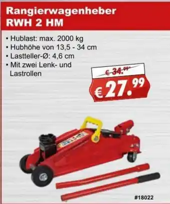 Stabilo Fachmarkt Rangierwagenheber RWH 2 HM Angebot