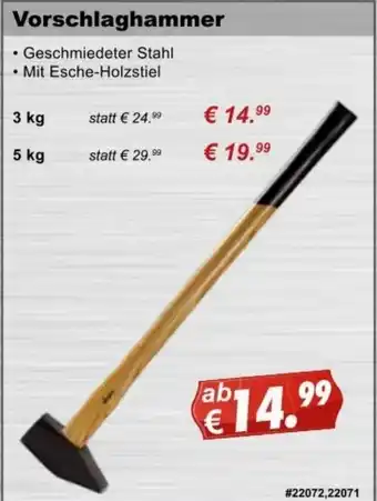 Stabilo Fachmarkt Vorschlaghammer Angebot