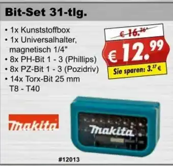 Stabilo Fachmarkt Bit-Set 31 tlg Angebot