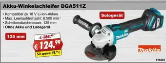 Stabilo Fachmarkt Akku-Winkelscheifer DGA511Z 125 mm Angebot