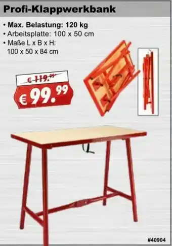 Stabilo Fachmarkt Profi-Klappwerbank Angebot