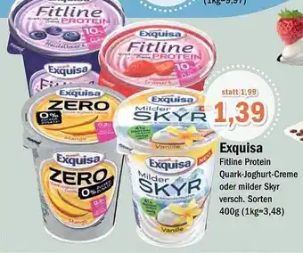 Aktiv Irma Exquisa fitline protein quark-joghurt-creme oder milder skyr Angebot