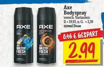 NP Discount Axe bodyspray Angebot