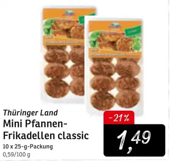 KONSUM Thüringer Land Mini Pfannen Frikadellen classic 10x25g Angebot