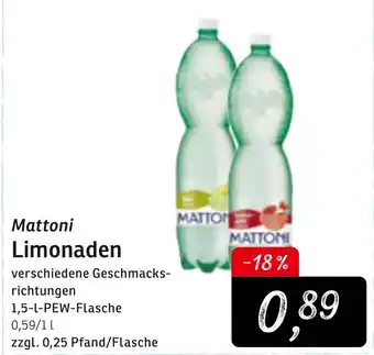 KONSUM Mattoni Limonaden 1,5L Angebot