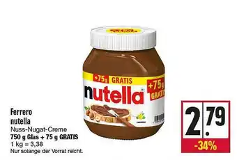 Kupsch Ferrero nutella nuss-nugat-creme Angebot