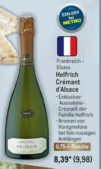 METRO Frankreich Elsass Helfrich Crémant d'Alsace 0,75L Angebot