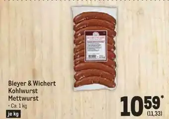 METRO Bleyer & wichert kohlwurst mettwurst Angebot