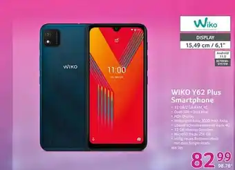 Selgros Wiko y62 plus smartphone Angebot