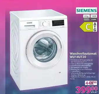 Selgros Siemens waschvollautomat wu14ut20 Angebot