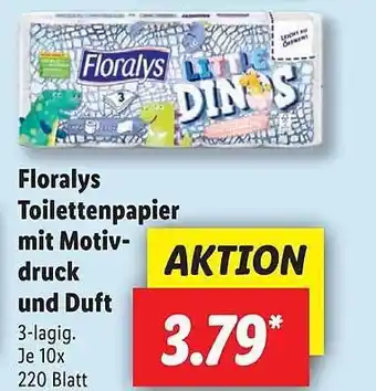 Lidl Floralys toilettenpapier mit motivdruck und duft Angebot