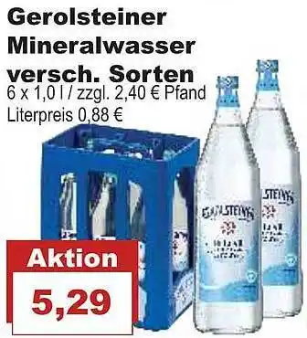 Bilgro Gerolsteiner mineralwasser Angebot