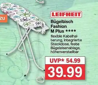 Famila Nord West Leifheit bügeltisch fashion m plus Angebot