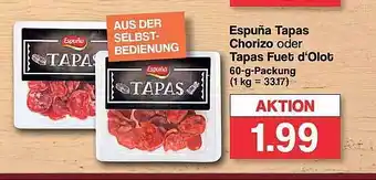 Famila Nord West Espuña tapas chorizo oder tapas fuet d'olot Angebot