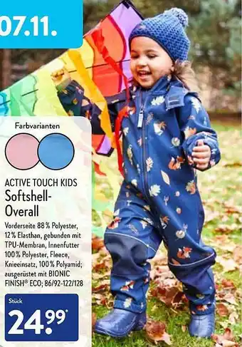 Aldi Nord Active touch kids softshell-overall Angebot