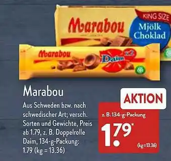 Aldi Nord Marabou Angebot