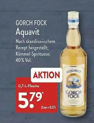 Aldi Nord Gorch fock aquavit Angebot