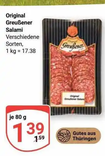 Globus Original greußener salami Angebot