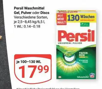 Globus Persil waschmittel gel, pulver oder discs Angebot