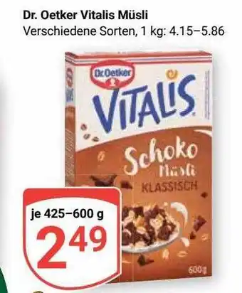 Globus Dr. oetker vitalis müsli Angebot