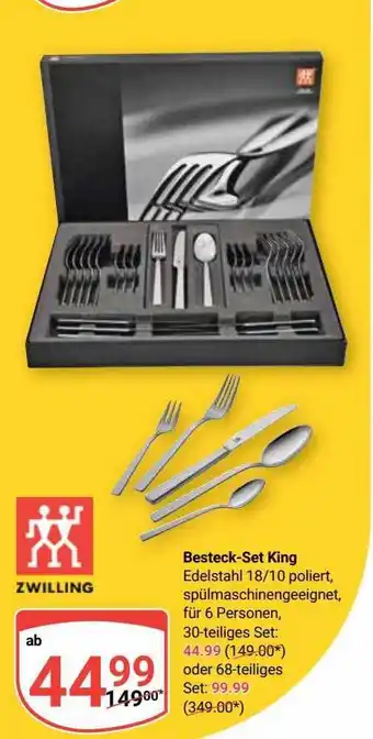 Globus Zwilling besteck-set king Angebot