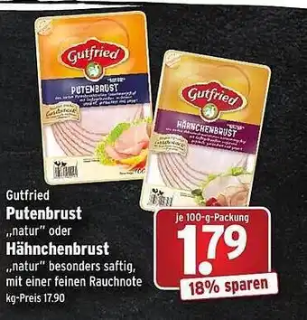 Wasgau Gutfried putenbrust oder hähnchenbrust Angebot