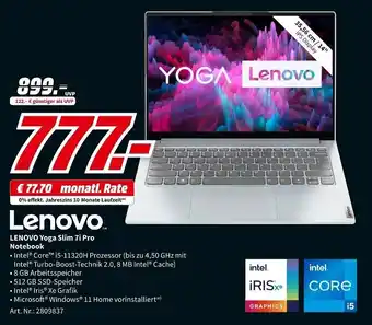 MediaMarkt Lenovo Yoga Slim 7i Pro Notebook Angebot