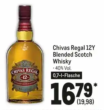 METRO Chivas Regal 12Y Blended Scotch Whisky 0,7L Angebot