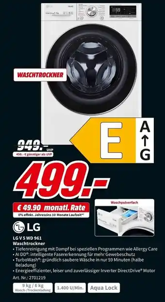 MediaMarkt LG Waschtrockner l V5 WD 961 Angebot