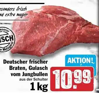 Hit Braten, Gulasch vom Jungbullen 1 kg Angebot