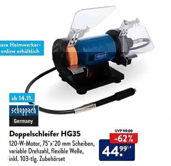 Aldi Süd Scheppach doppelschleifer hg35 Angebot