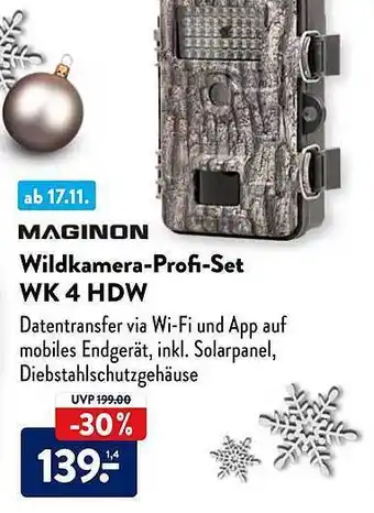 Aldi Süd Maginon wildkamera-profi-set wk 4 hdw Angebot